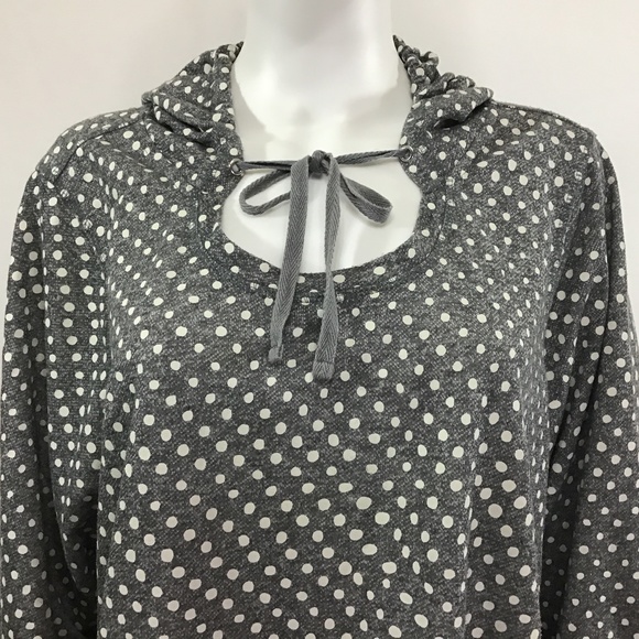 Avenue Gray/White Polka Dot Hoodie - Picture 3 of 11